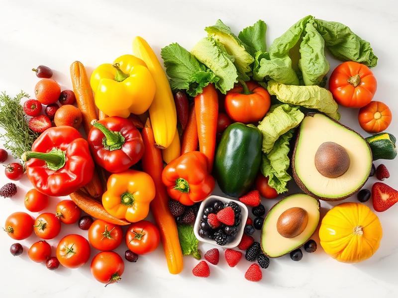 Frische gesunde Mahlzeit mit buntem Gemüse